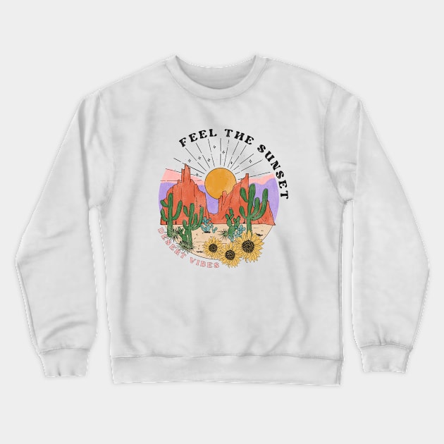 Desert Vibes Crewneck Sweatshirt by Justina Designs